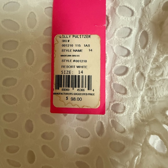 NWT Lilly Pulitzer Resort White Eyelet Dress size 14 - Picture 2 of 3